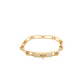 HERMES KELLY CHAINE BRACELET YELLOW GOLD, DIAMONDS