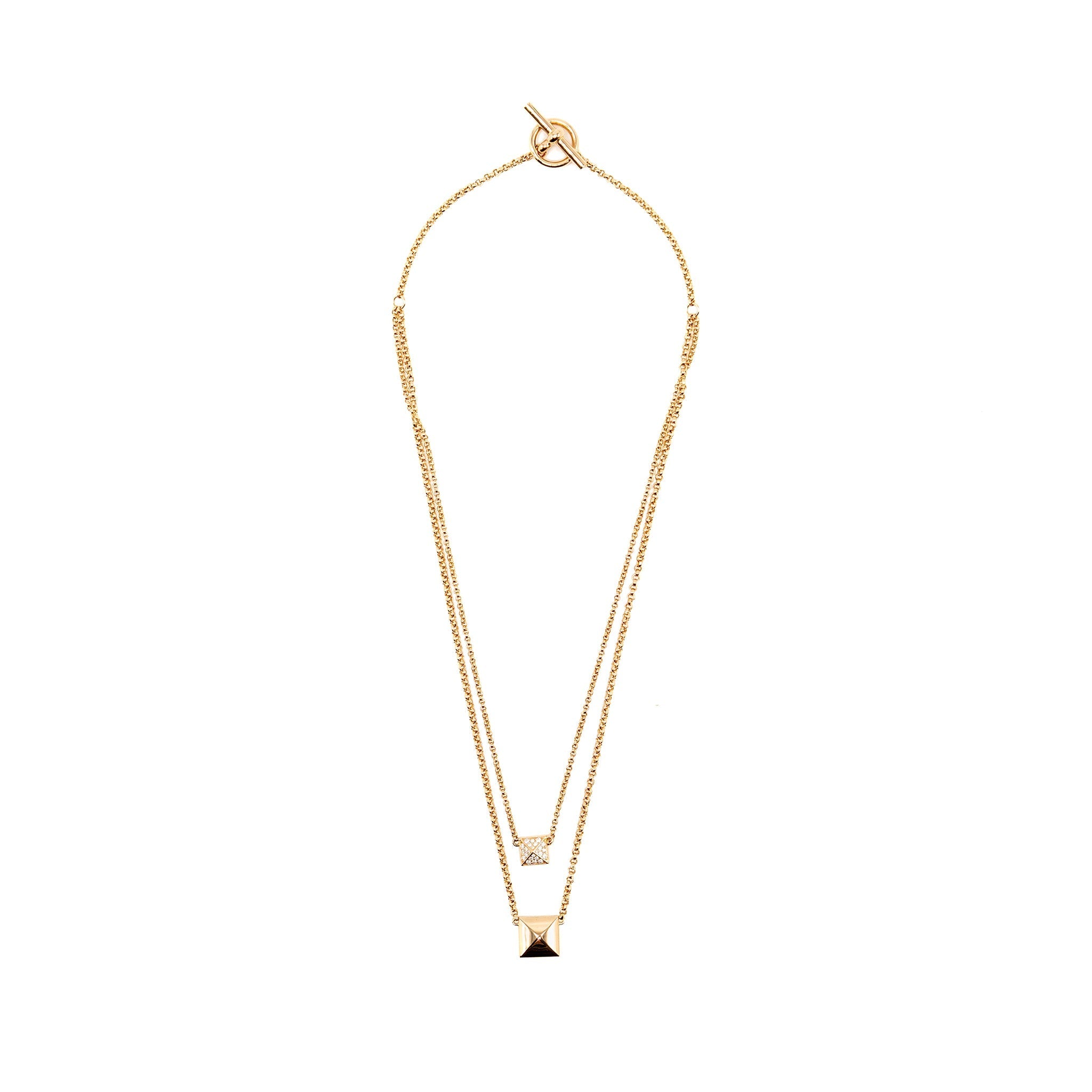 HERMES CLOU D’H PENDANT ROSE GOLD WITH DIAMONDS