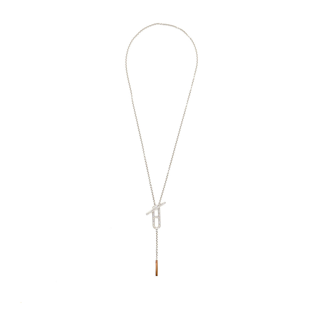HERMES EVER CHAINE D ANDRE NECKLACE WHITE GOLD DIAMONDS