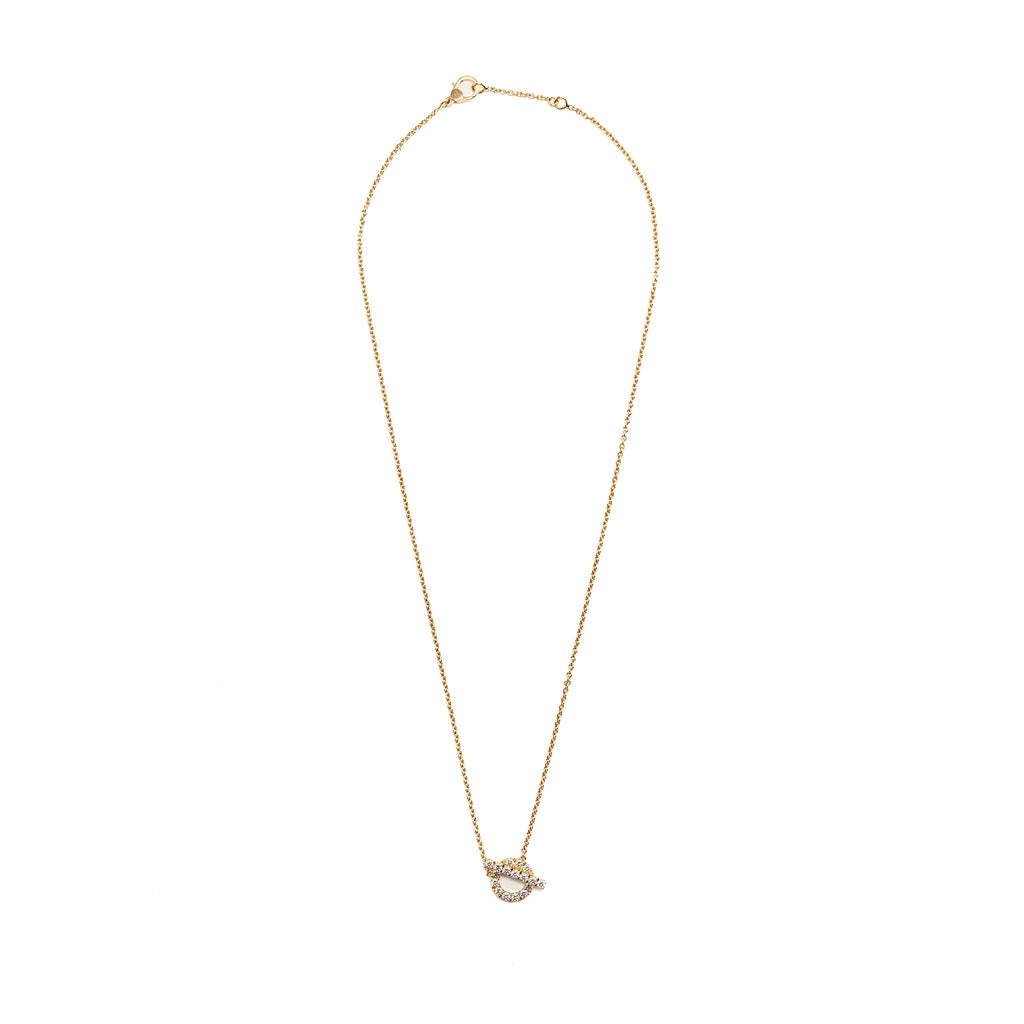 HERMES FINESSE PENDANT ROSE GOLD, DIAMONDS