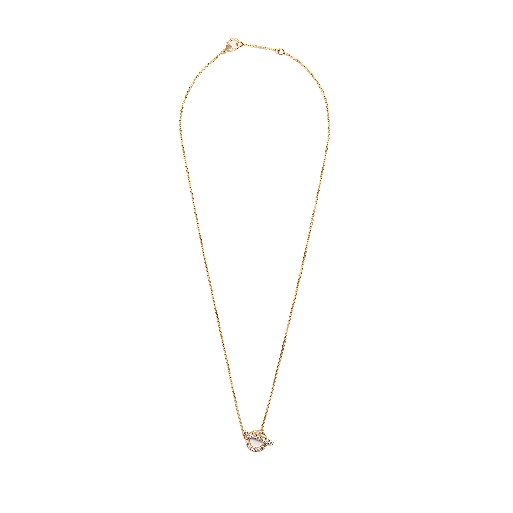 HERMES FINESSE PENDANT ROSE GOLD, DIAMONDS