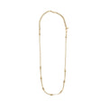 CHANEL MINI CC LOGO 7 MOTIF NECKLACE LIGHT GOLD TONE