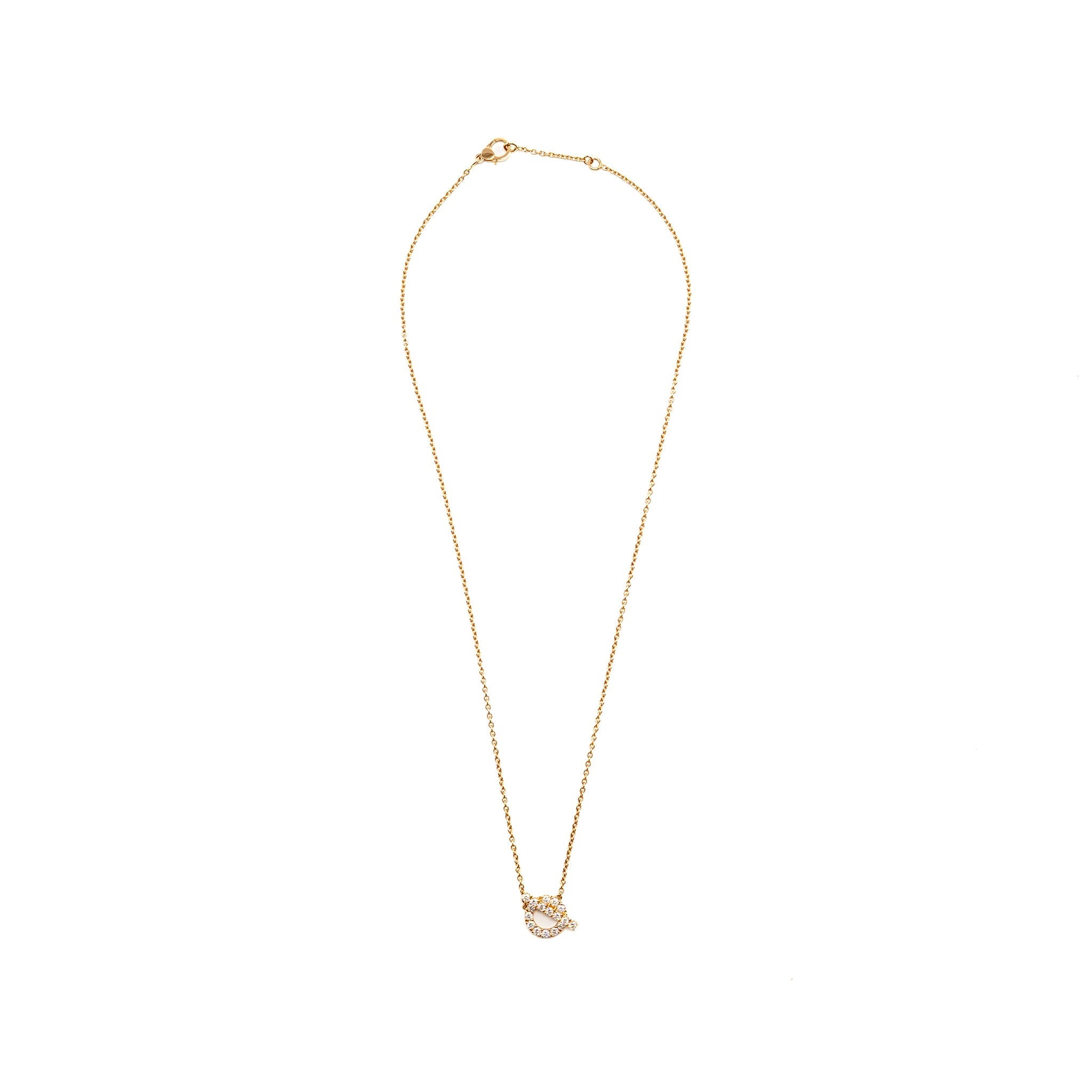 HERMES FINESSE PENDANT ROSE GOLD, DIAMONDS
