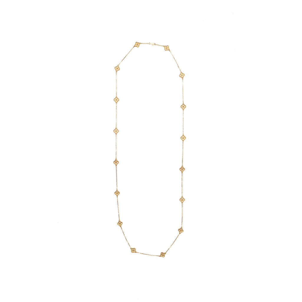 VAN CLEEF & ARPELS SWEET ALHAMBRA LONG NECKLACE, 16 MOTIFS ROSE GOLD