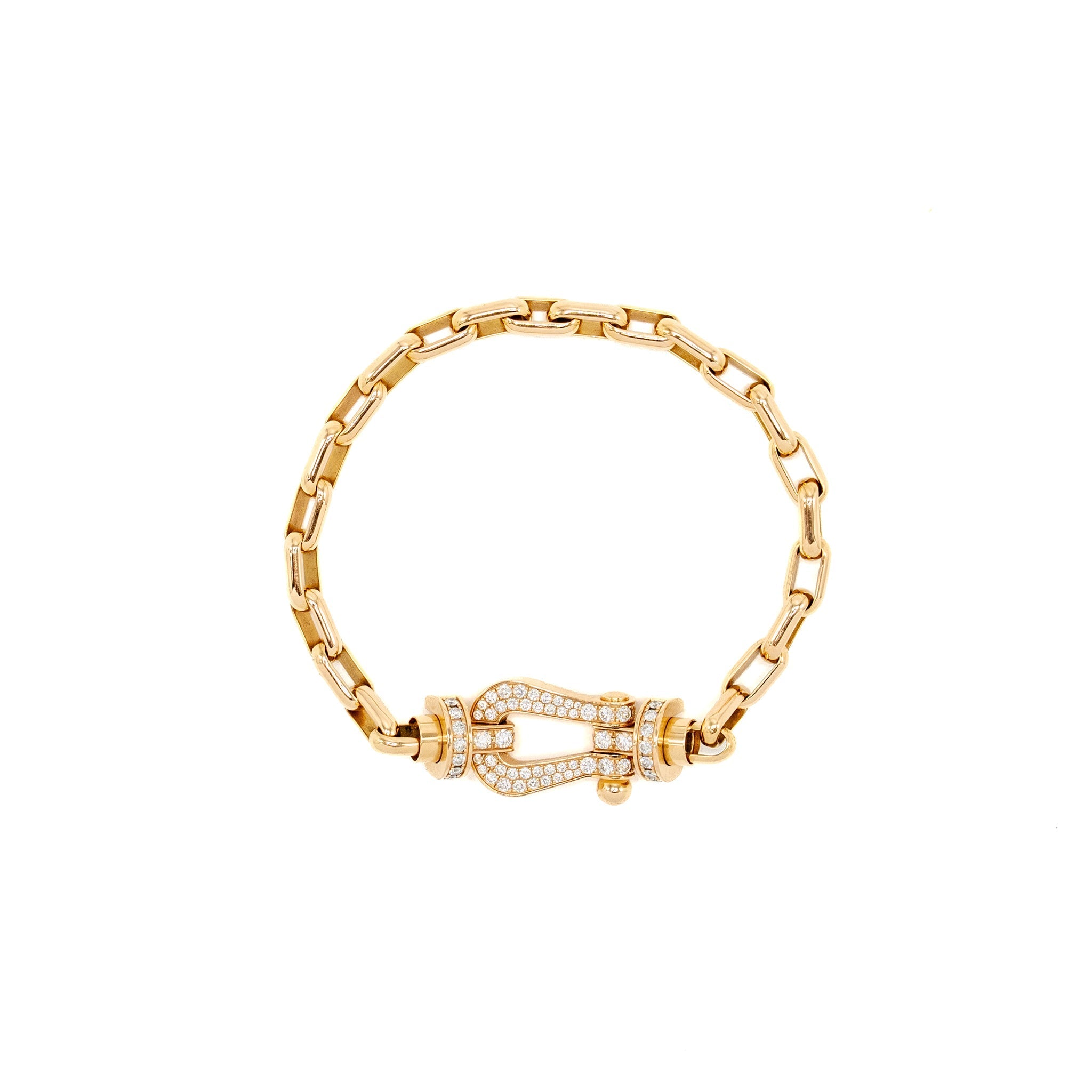 FRED FORCE 10 BRACELET ROSE GOLD/DIAMONDS WITH 2 STRAP/CHAIN