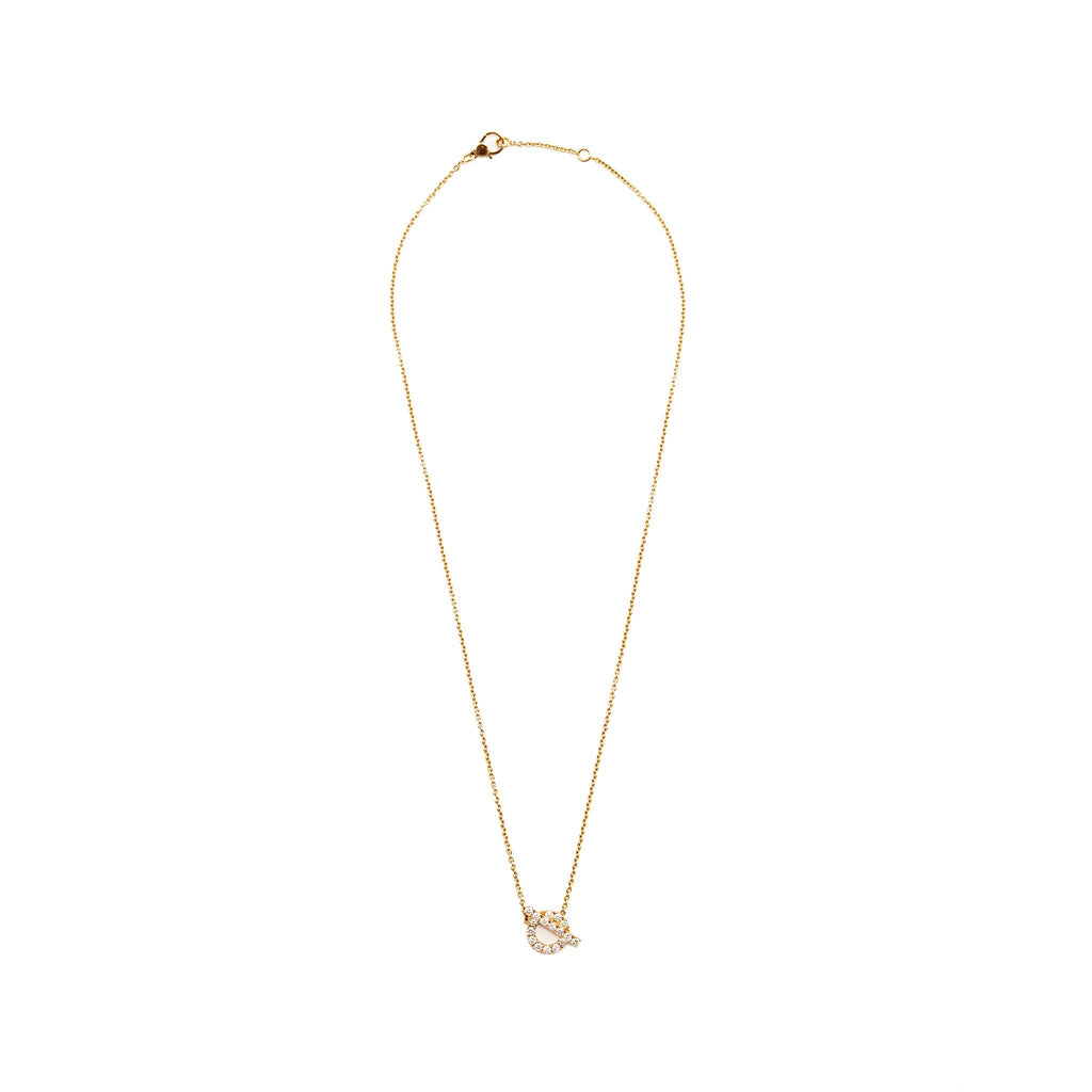 HERMES FINESSE PENDANT ROSE GOLD WITH DIAMONDS