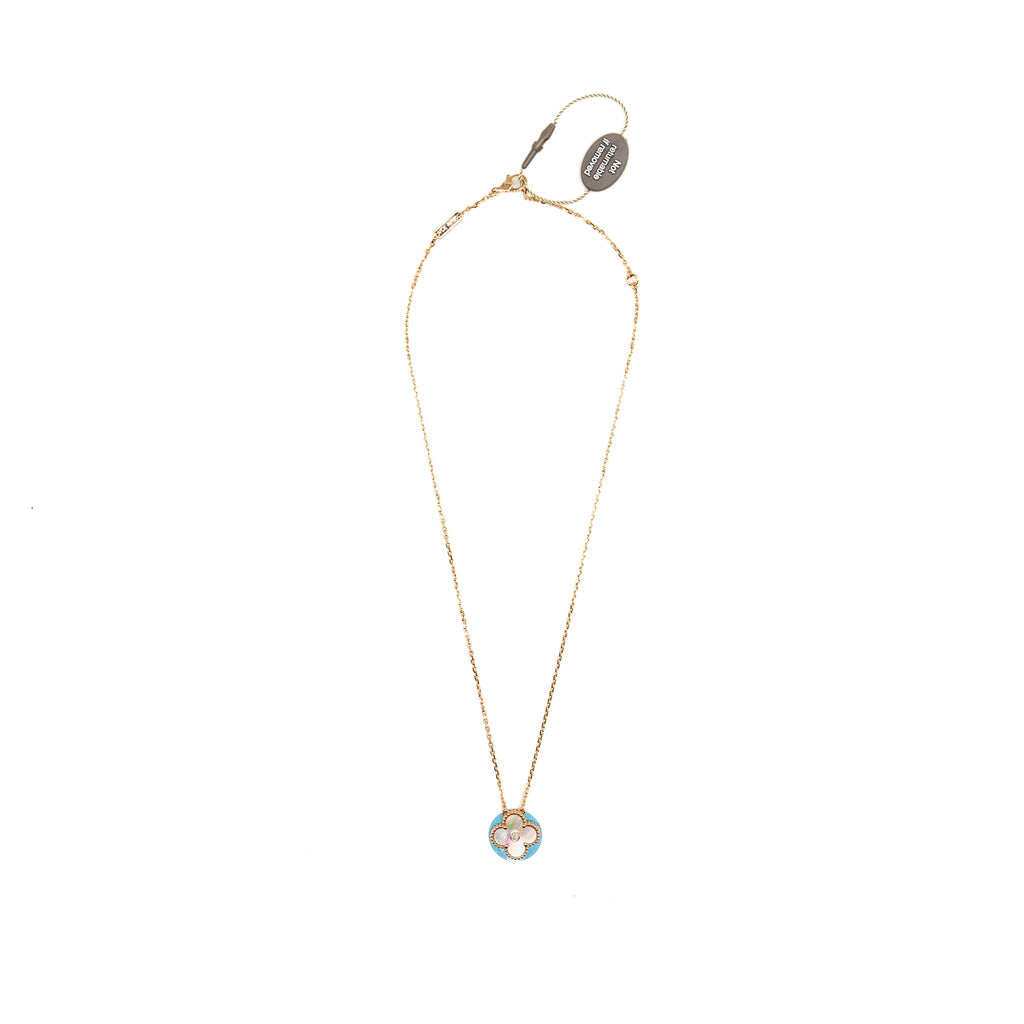 VAN CLEEF & ARPELS 2025 HOLIDAY PENDANT PINK MOTHER OF PEARL ROSE GOLD WITH DIAMOND