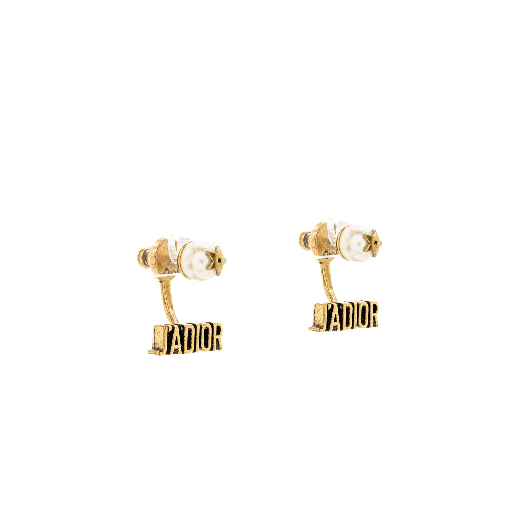 DIOR J’ADIOR STAR STUD EARRINGS PEARL GHW