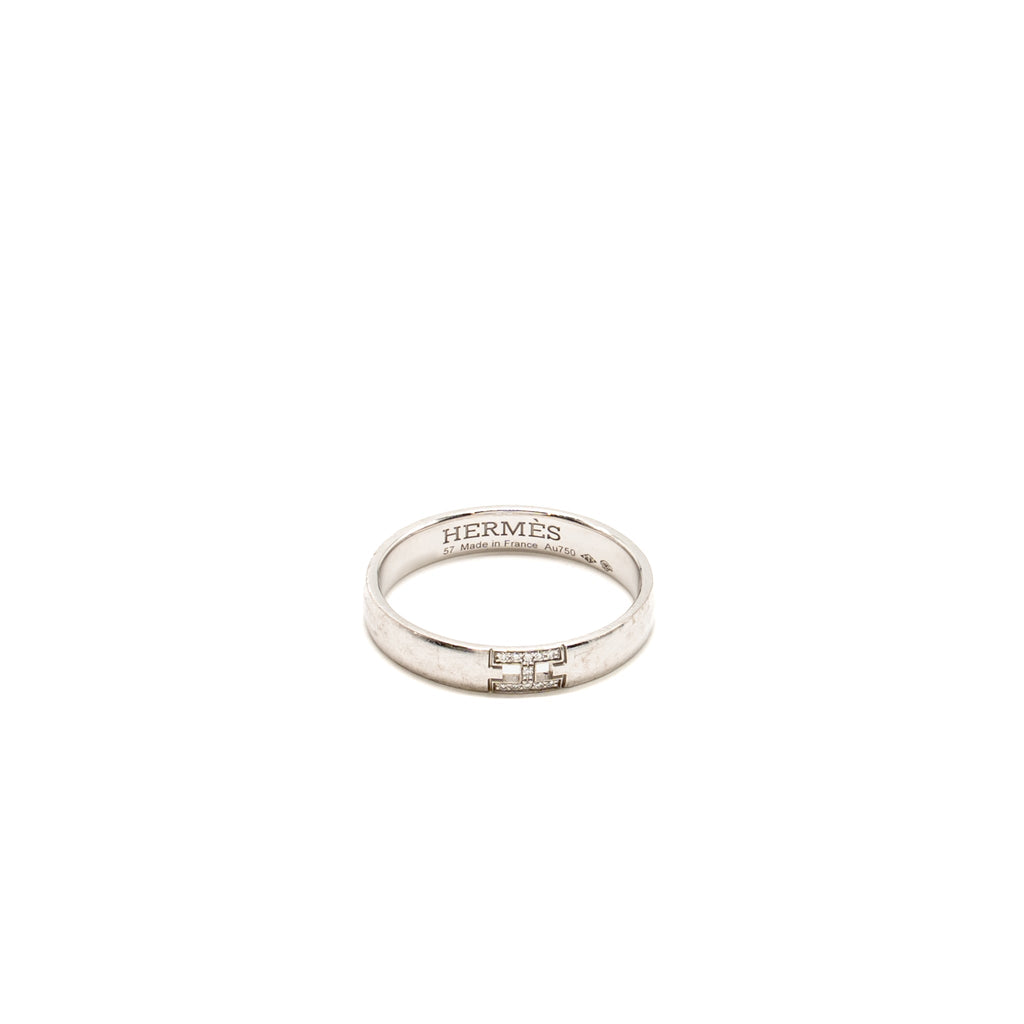 HERMES EVER HERAKLES WEDDING BAND WHITE GOLD, DIAMONDS
