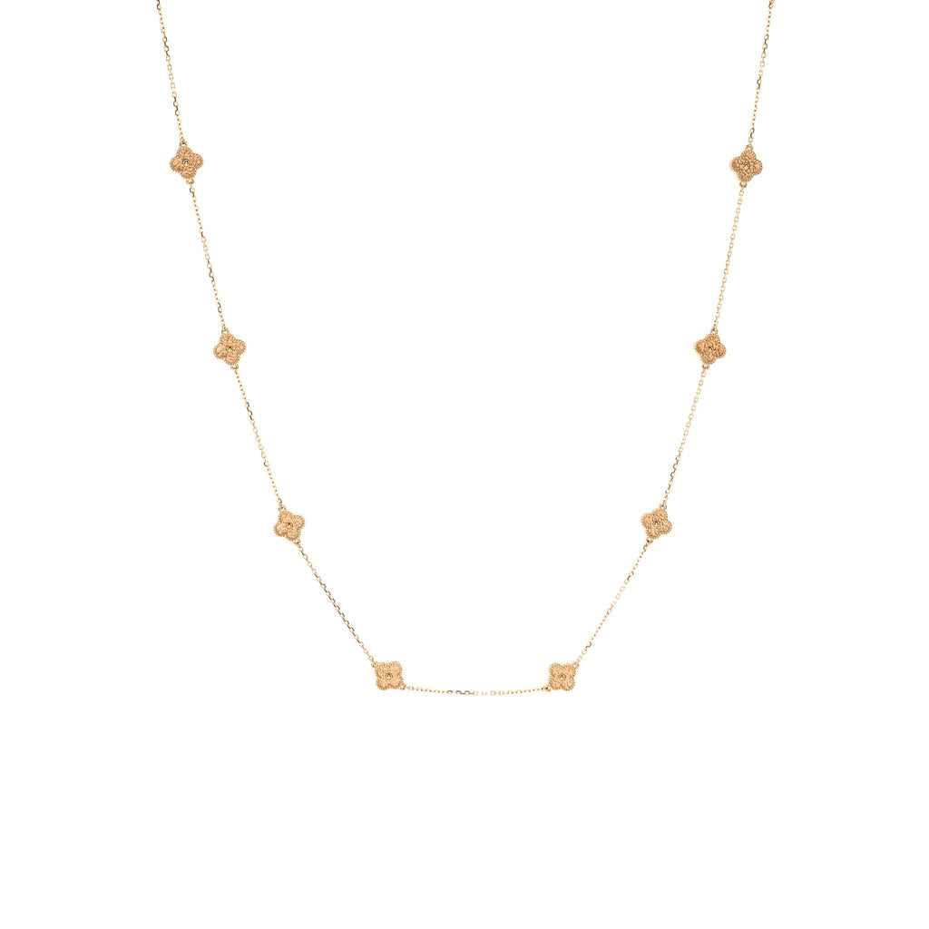 VAN CLEEF & ARPELS SWEET ALHAMBRA LONG NECKLACE, 16 MOTIFS ROSE GOLD