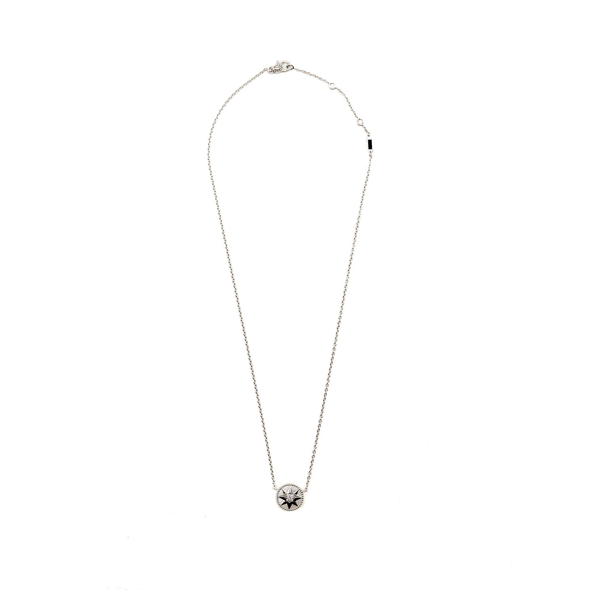 DIOR ROSE DES VENTS NECKLACE WHITE GOLD / DIAMOND/ MOTHER OF PEARL