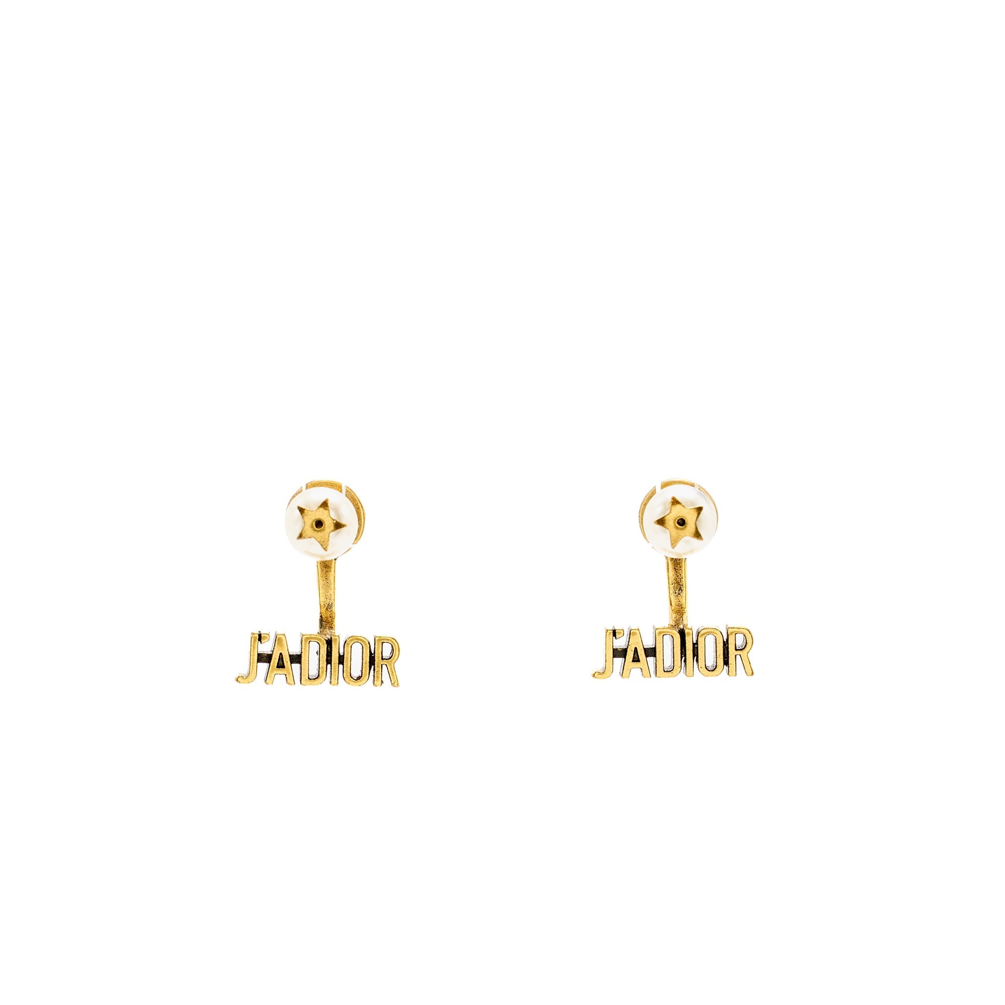 DIOR J’ADIOR STAR STUD EARRINGS PEARL GHW