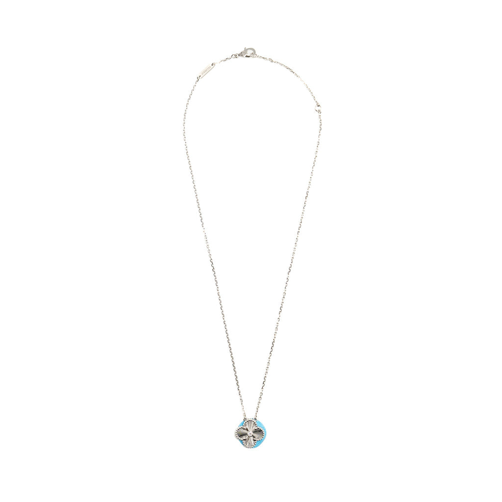 VAN CLEEF & ARPELS 2020 HOLIDAY LIMITED PENDANT GUILLOCHE WHITE GOLD DIAMOND