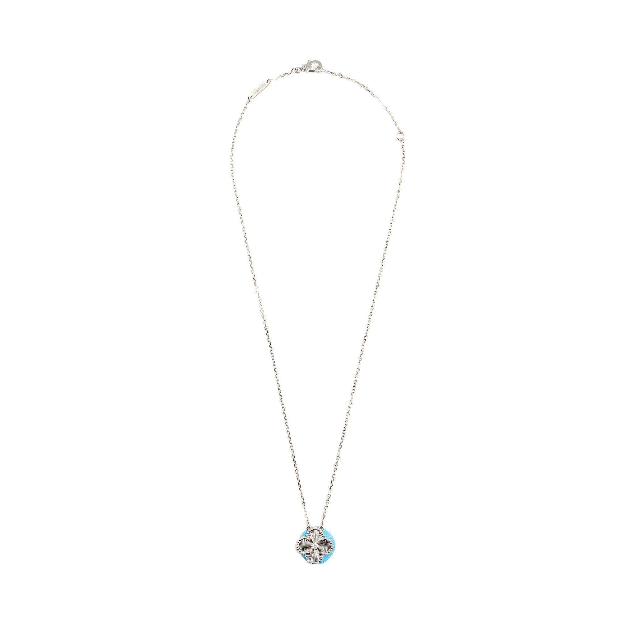 VAN CLEEF & ARPELS 2020 HOLIDAY LIMITED PENDANT GUILLOCHE WHITE GOLD DIAMOND