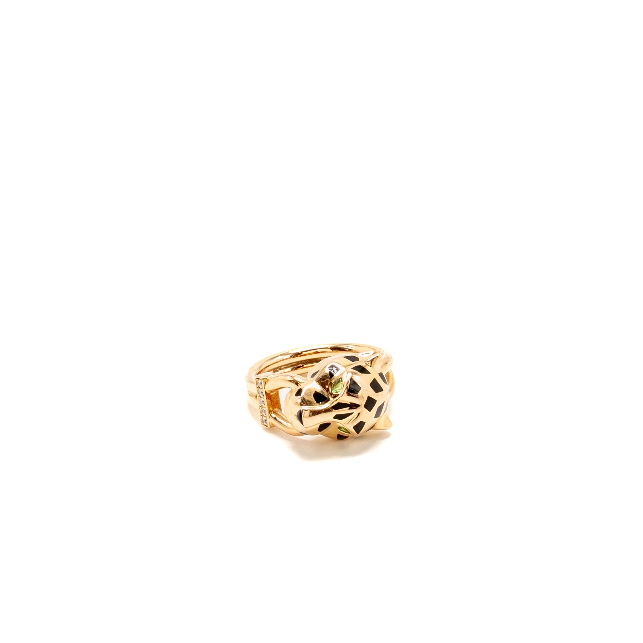CARTIER PANTHERE DE CARTIER RING, ROSE GOLD DIAMONDS/ONYX