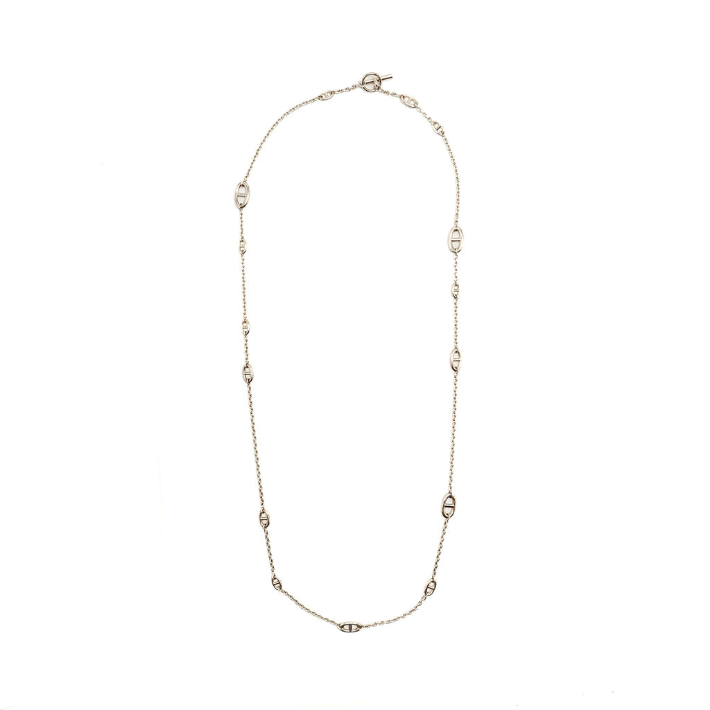 HERMES 120CM FARANDOLE LONG NECKLACE STERLING SILVER