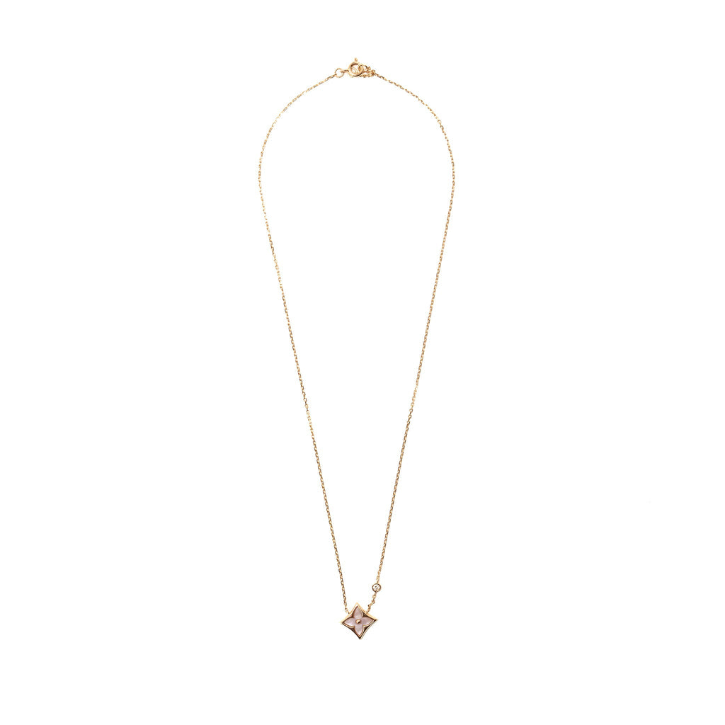 LOUIS VUITTON COLOR BLOSSOM BB STAR PENDANT, ROSE GOLD, PINK MOTHER OF PEARL / DIAMOND