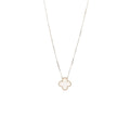 VAN CLEEF & ARPELS VINTAGE ALHAMBRA PENDANT, WHITE GOLD, WHITE MOTHER-OF-PEARL