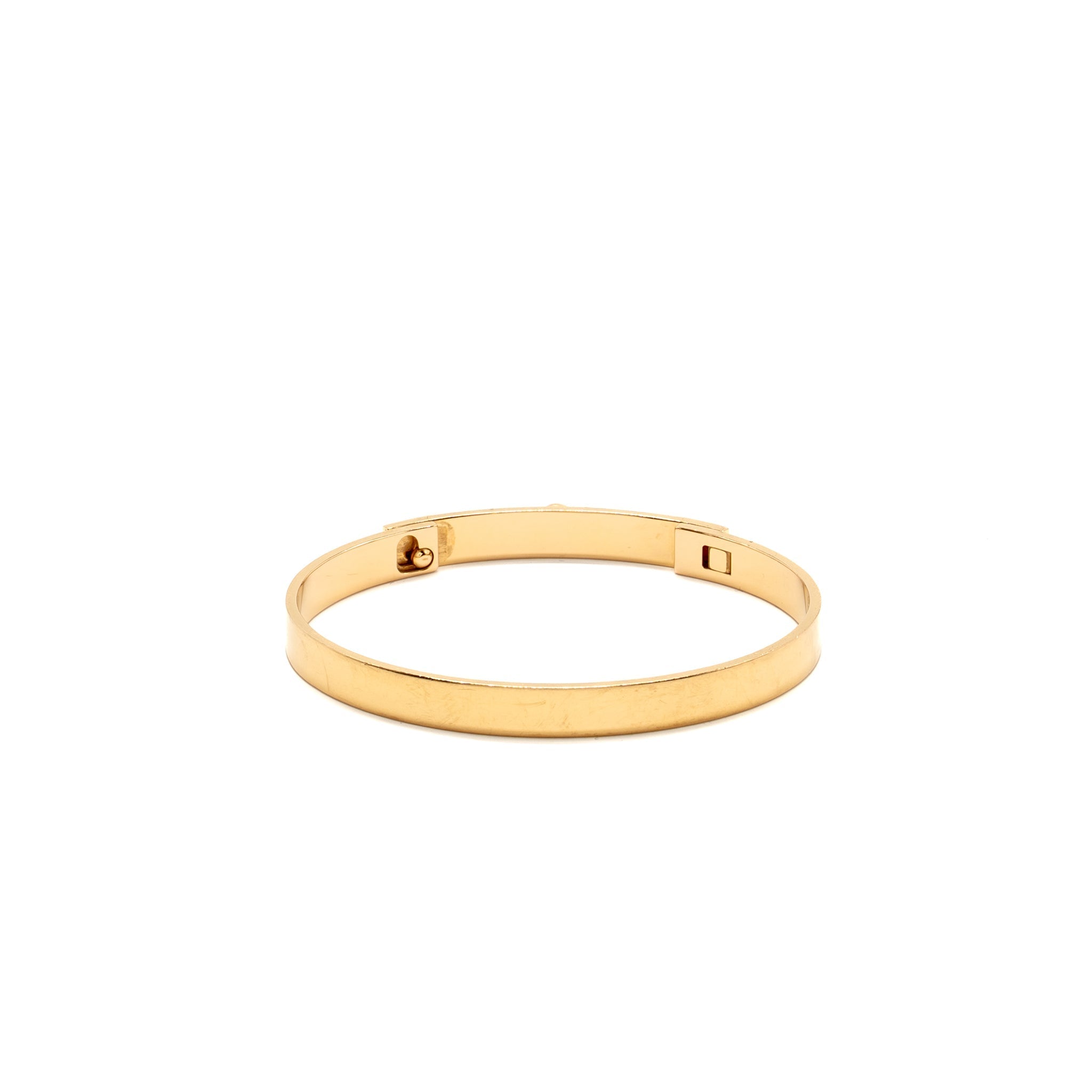 HERMES COLLIER DE CHIEN BRACELET YELLOW GOLD