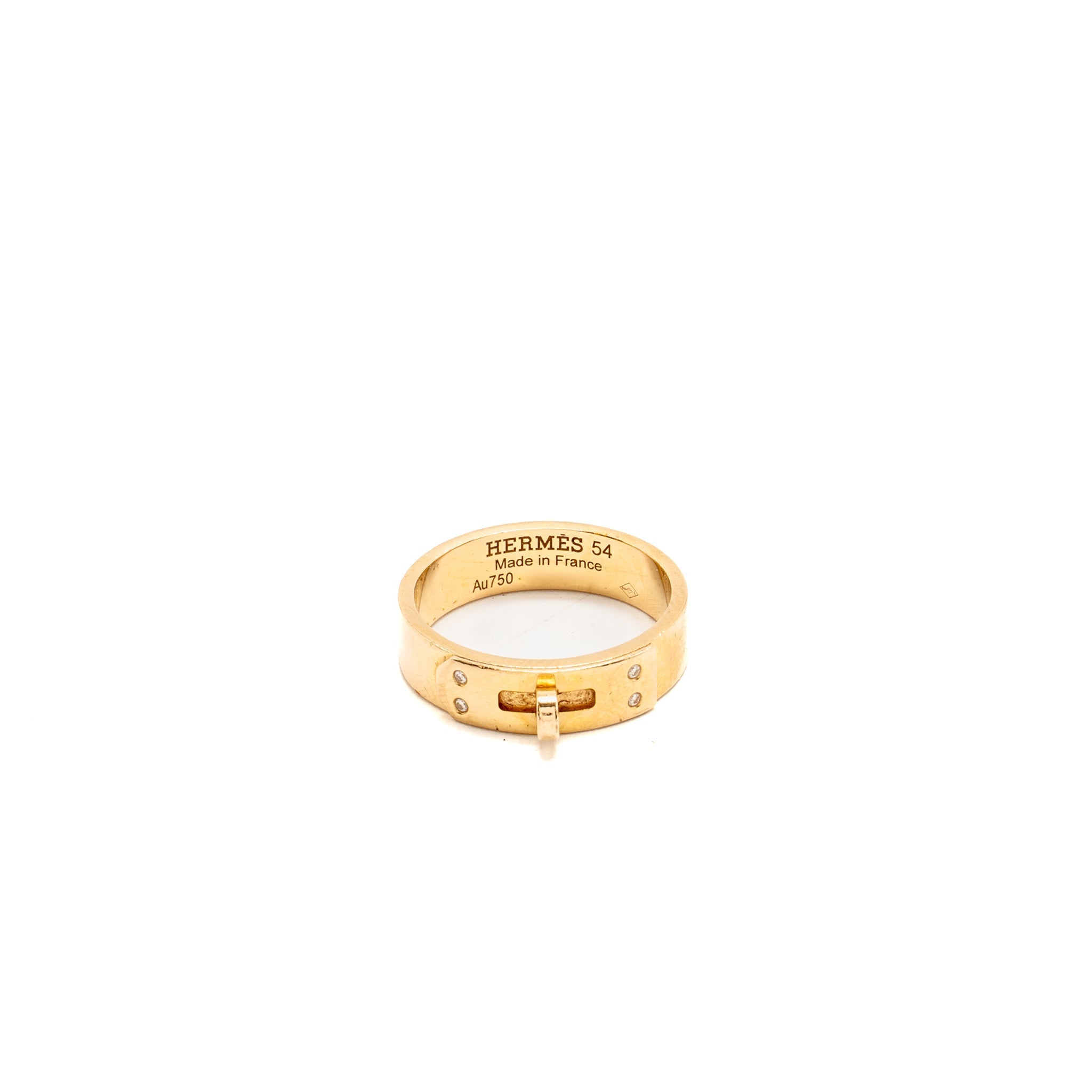HERMES KELLY RING ROSE GOLD, DIAMONDS