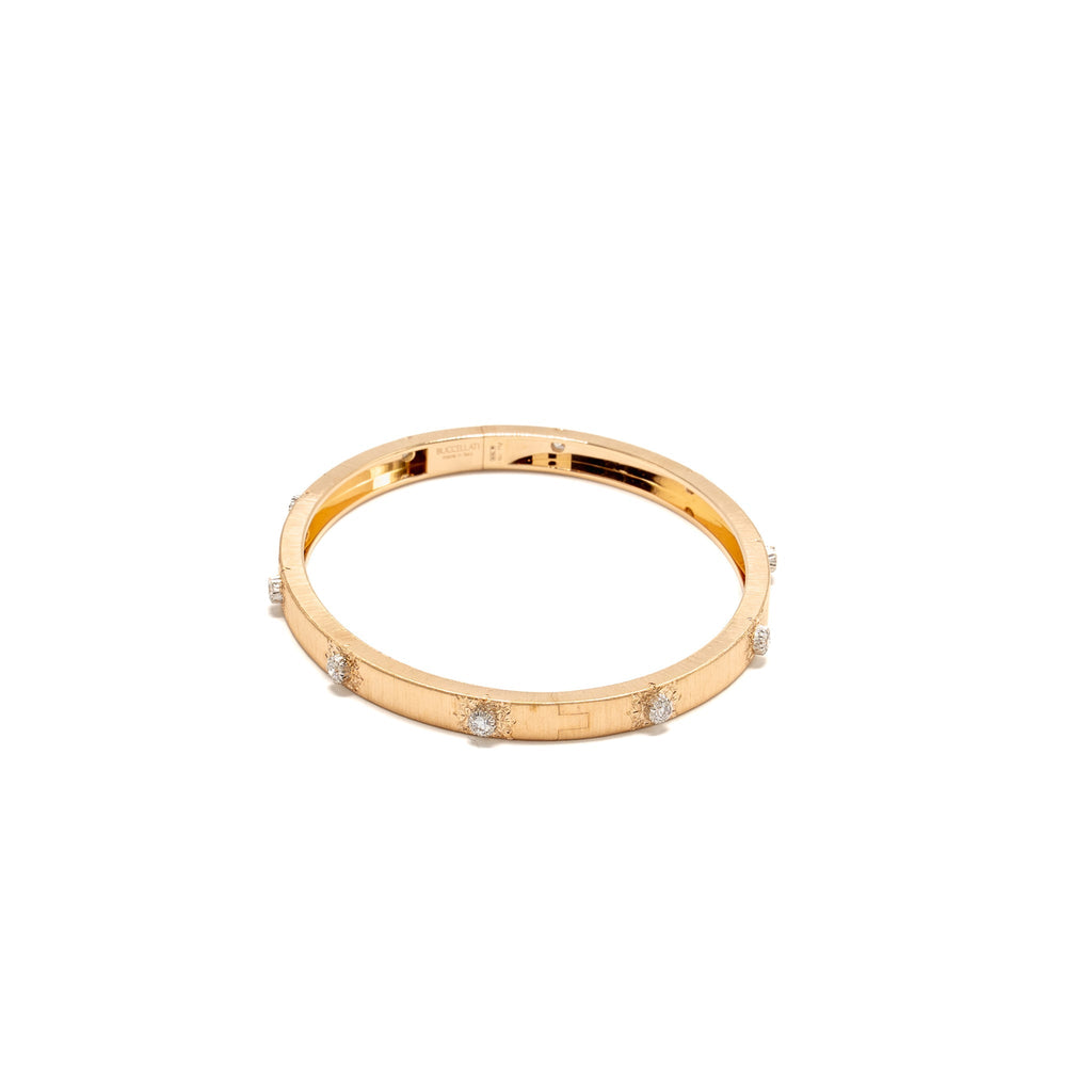 BUCCELLATI MACRI CLASSICA RIGATO BRACELET PINK GOLD, WHITE GOLD, DIAMONDS