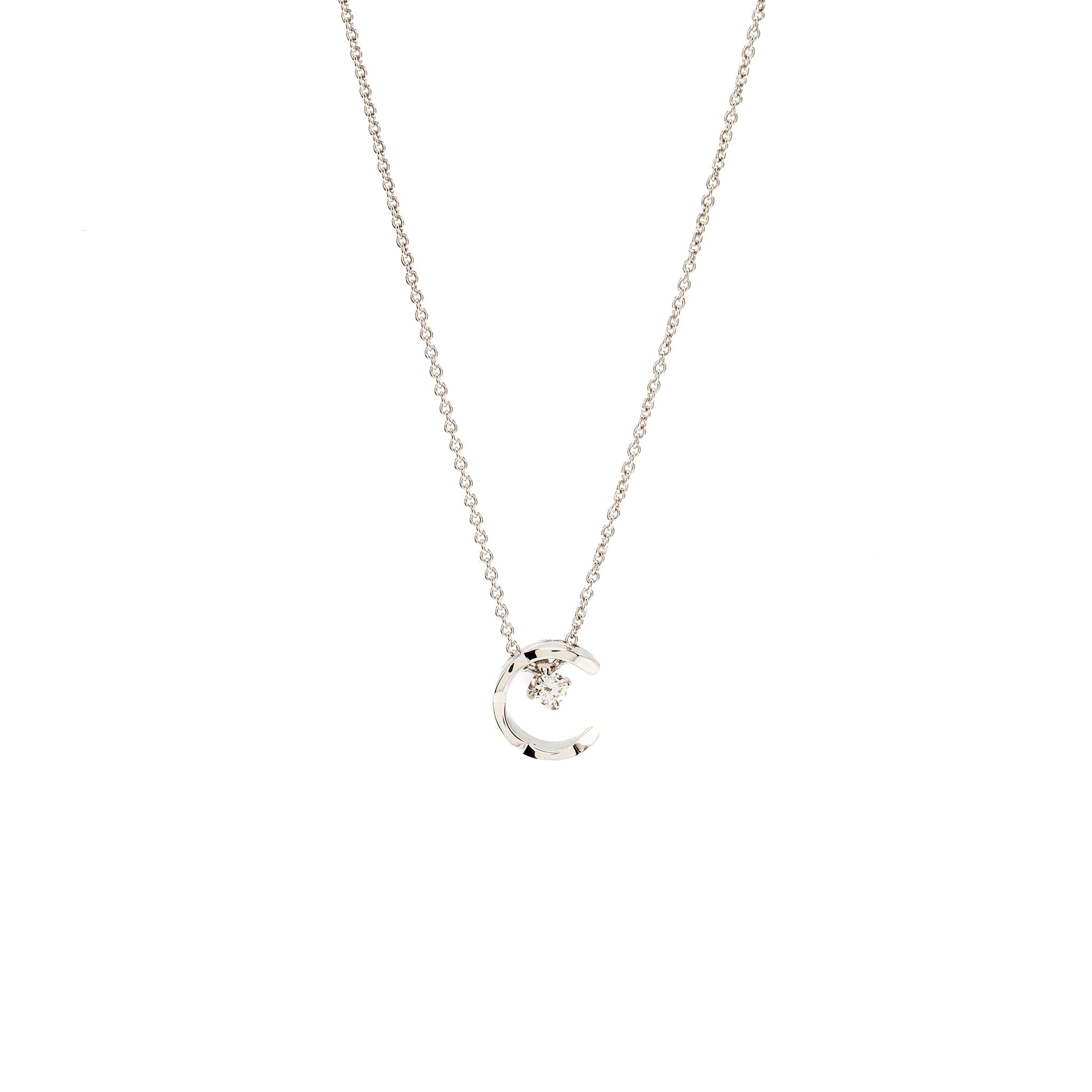 CHANEL COCO NECKLACE QUILTED MOTIF, 18K WHITE GOLD, DIAMONDS