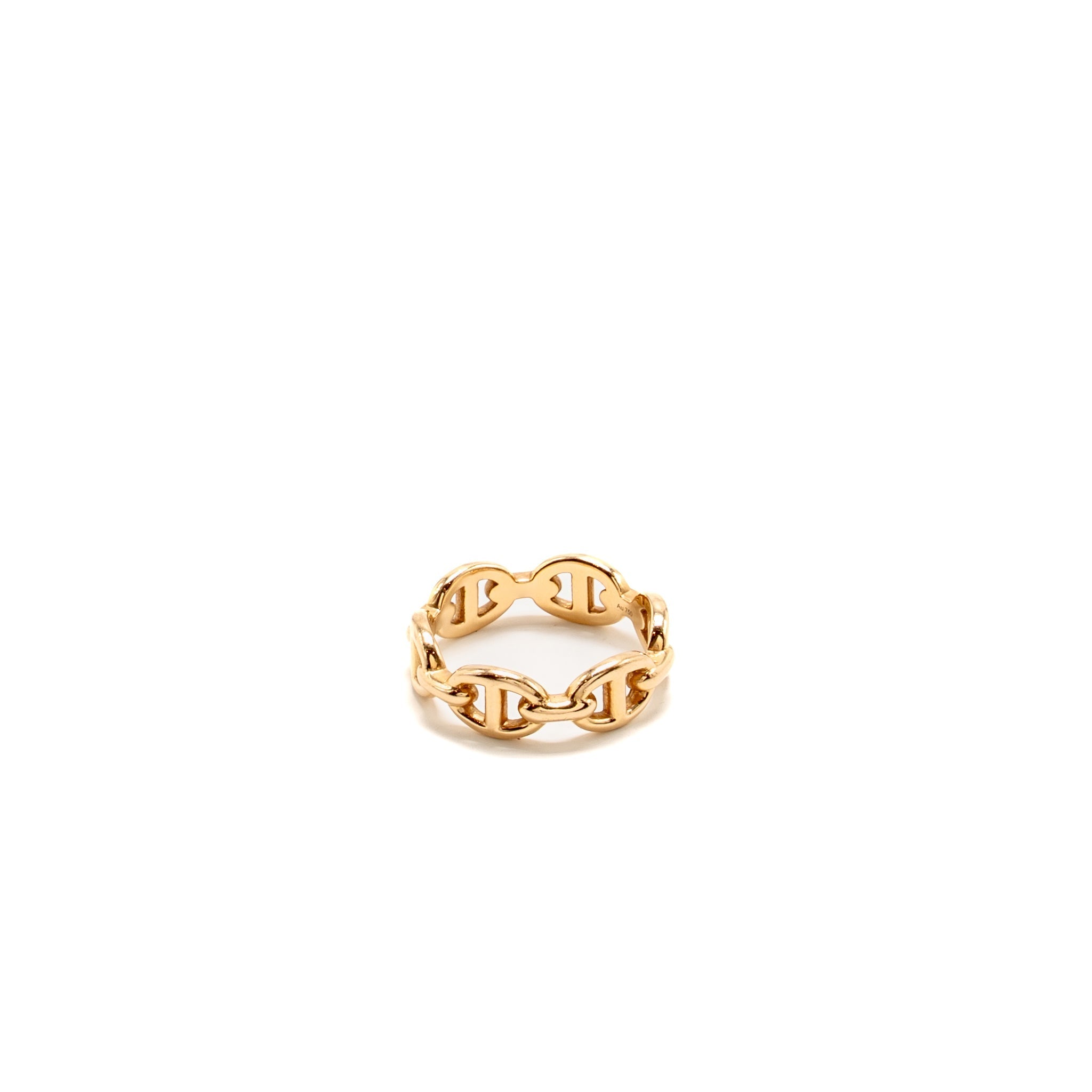 HERMES CHAINE D'ANCRE ENCHAINEE RING ROSE GOLD