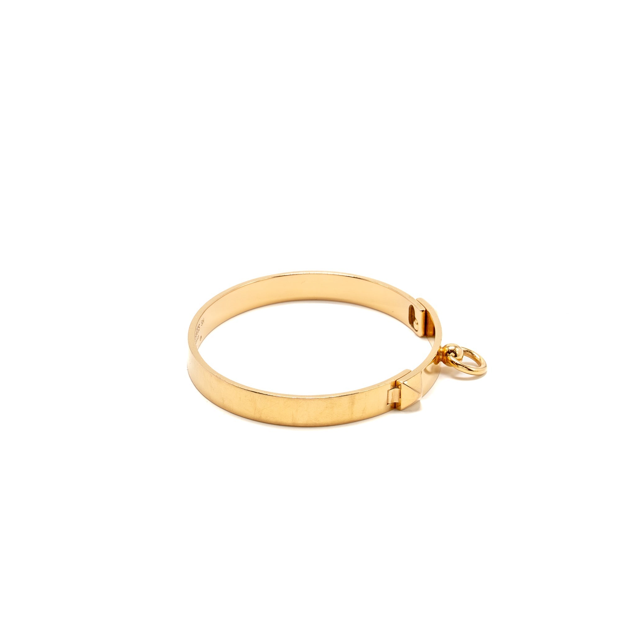 HERMES COLLIER DE CHIEN BRACELET YELLOW GOLD