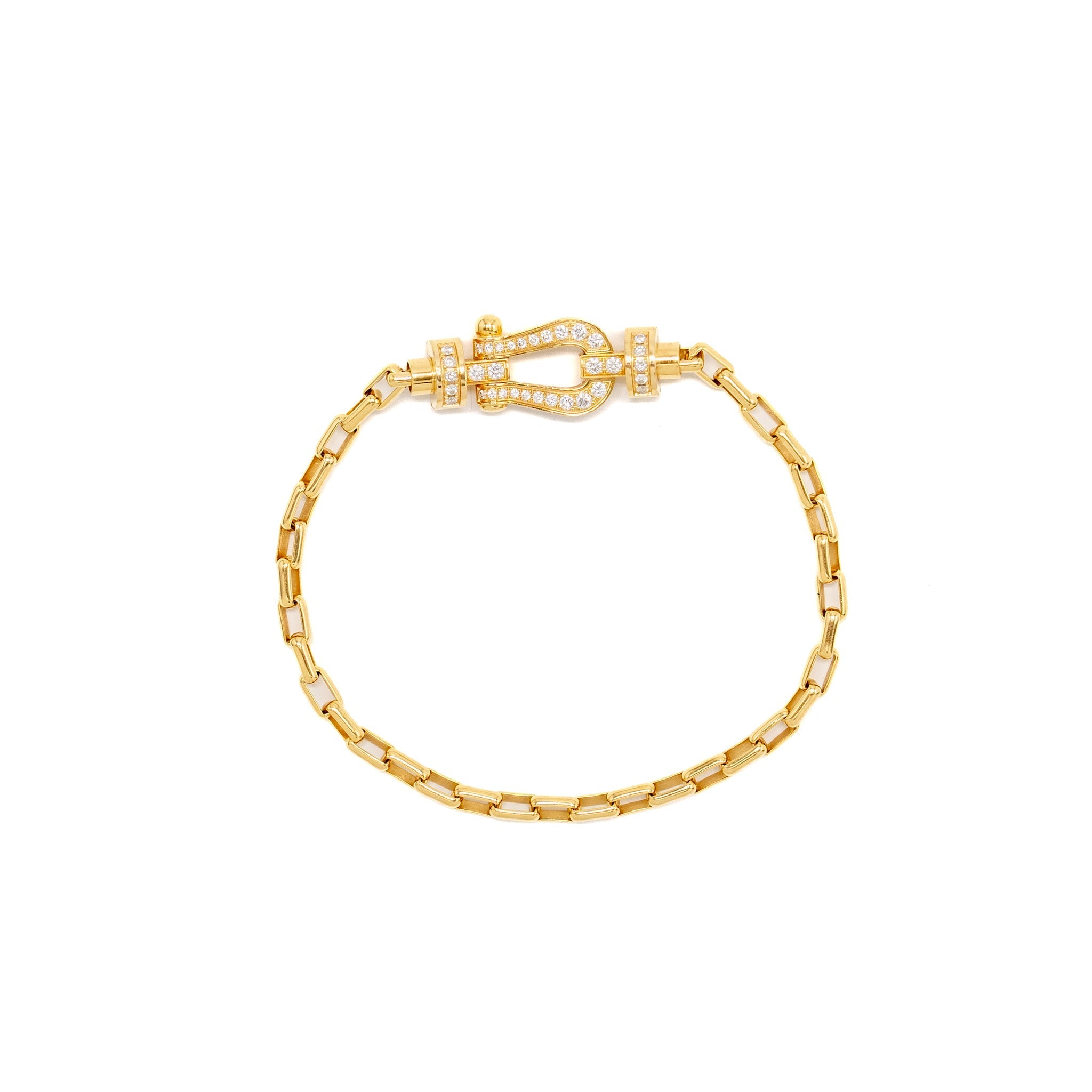 FRED FORCE 10 BUCKLE YELLOW GOLD, DIAMONDS WITH 3 BRACELETS (SELL IN SET)