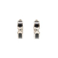 HERMES OLYMPE EARRINGS BLACK SHW