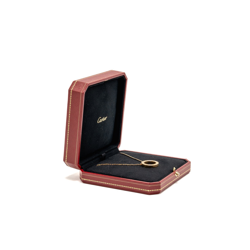 CARTIER LOVE PENDANT ROSE GOLD PAVED DIAMONDS