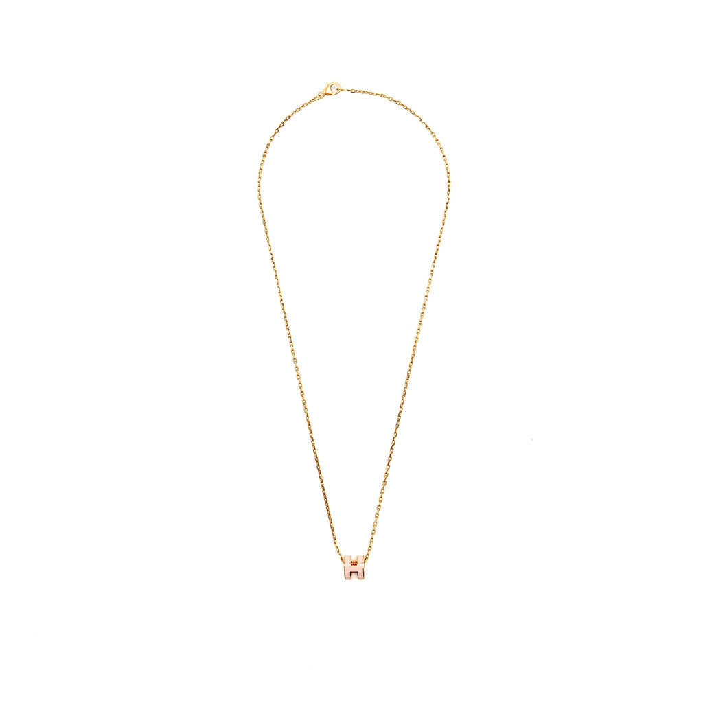 HERMES MINI POP H PENDANT ROSE DRAGEE RGHW