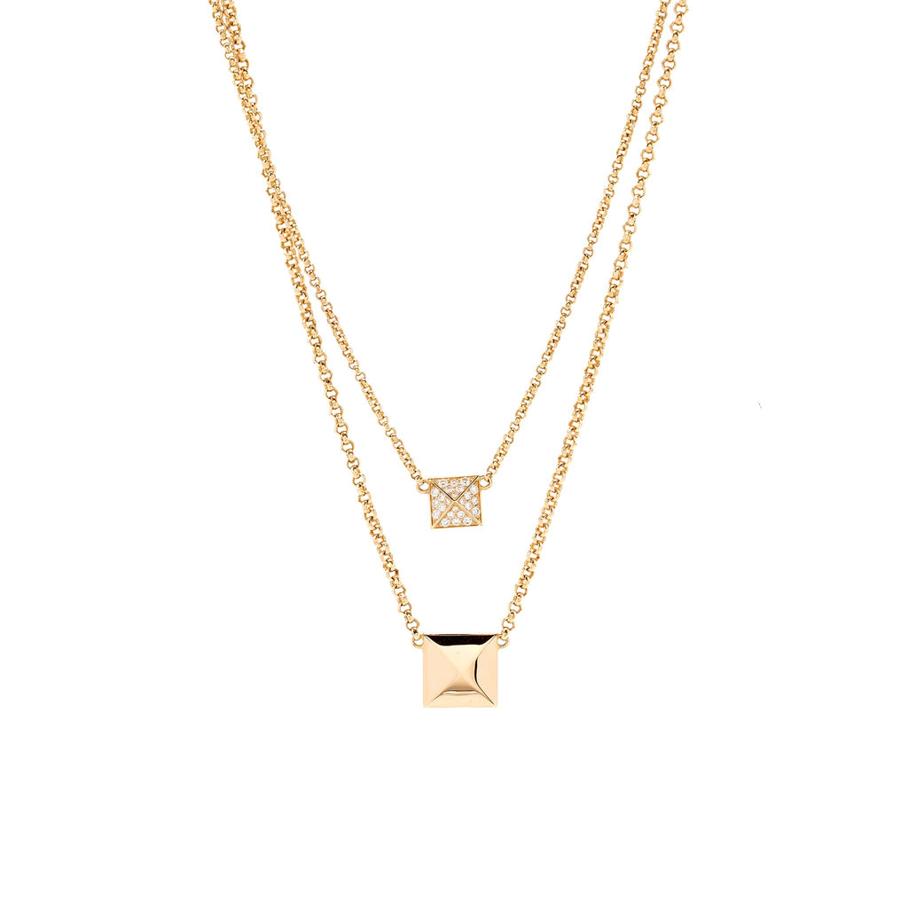 HERMES CLOU D’H PENDANT ROSE GOLD WITH DIAMONDS