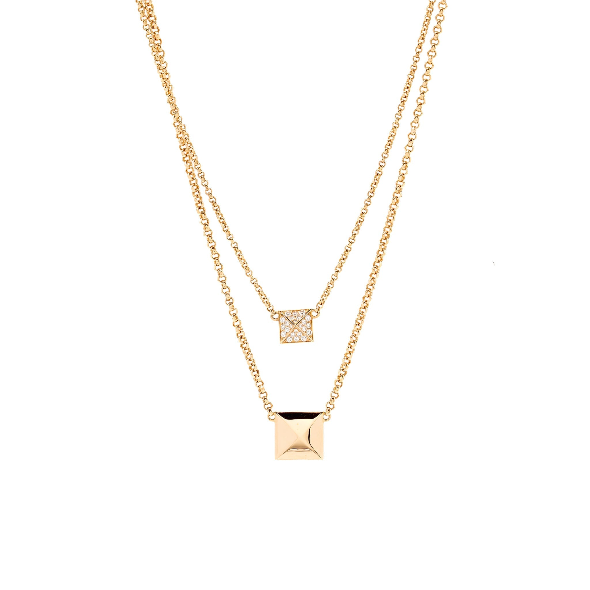 HERMES CLOU D’H PENDANT ROSE GOLD WITH DIAMONDS