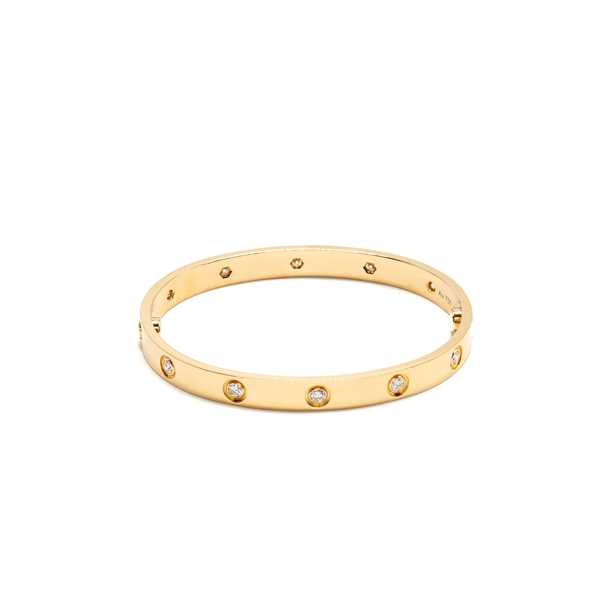 CARTIER BRACELET YELLOW GOLD, 10 DIAMONDS