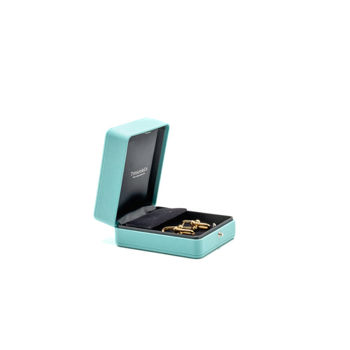 TIFFANY HARDWARE LARGE LINK EARRINGS YELLOW GOLD