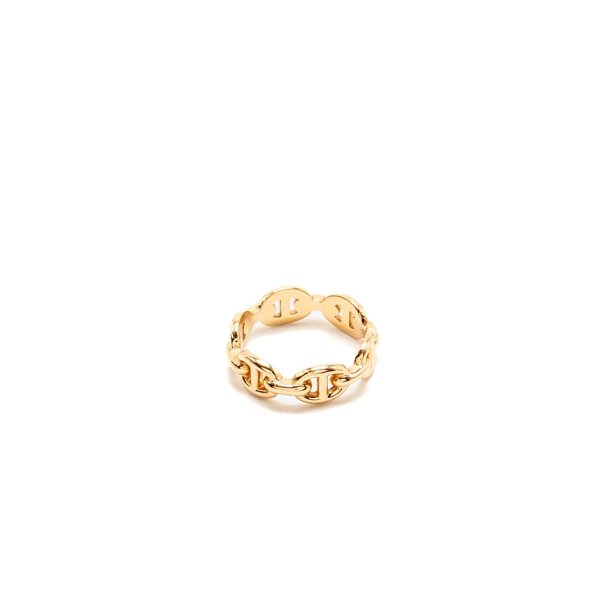 HERMES CHAINE D'ANCRE ENCHAINEE RING ROSE GOLD