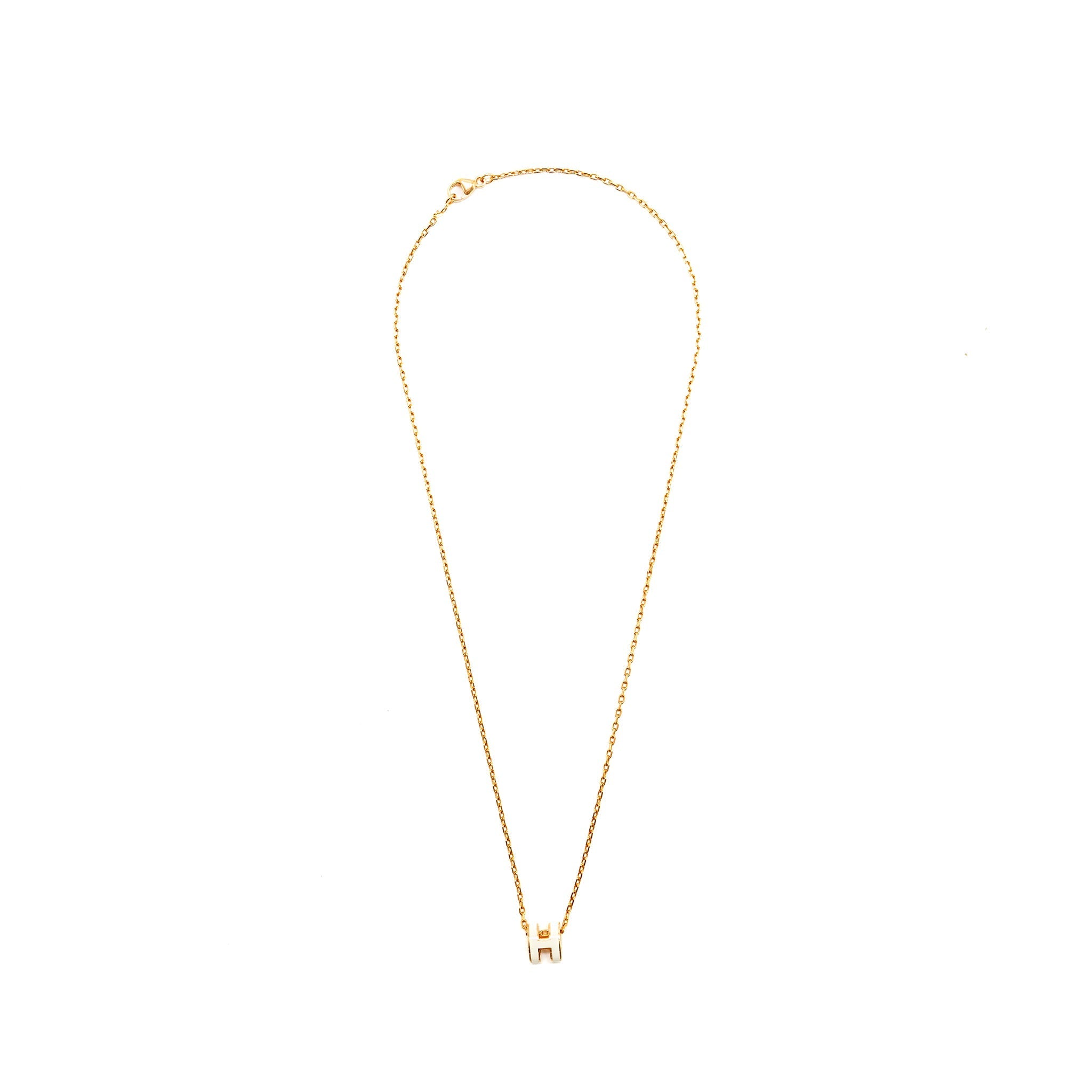 HERMES MINI POP H PENDANT BLANC RGHW