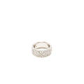 CHANEL COCO CRUSH RING QUILTED MOTIF, SMALL VERSION, WHITE GOLD/DIAMONDS