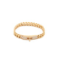 HERMES KELLY GOURMETTE BRACELET ROSE GOLD/DIAMONDS