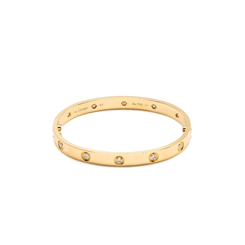 CARTIER BRACELET YELLOW GOLD, 10 DIAMONDS