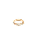 BVLGARI SERPENTI VIPER RING MOTHER OF PEARL, ROSE GOLD WITH DIAMONDS
