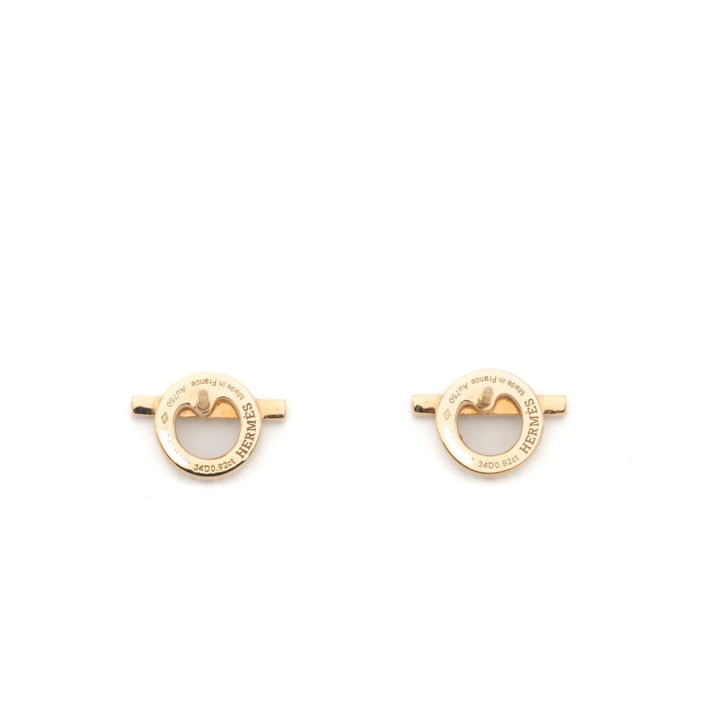 HERMES FINESSE EARRINGS ROSE GOLD DIAMONDS