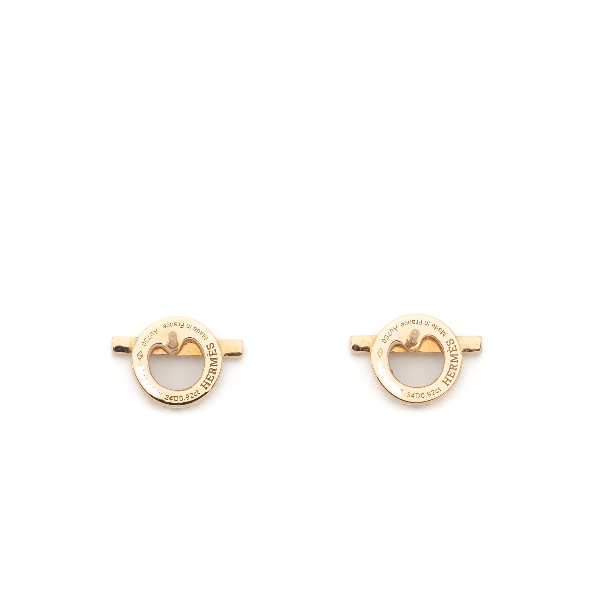 HERMES FINESSE EARRINGS ROSE GOLD DIAMONDS
