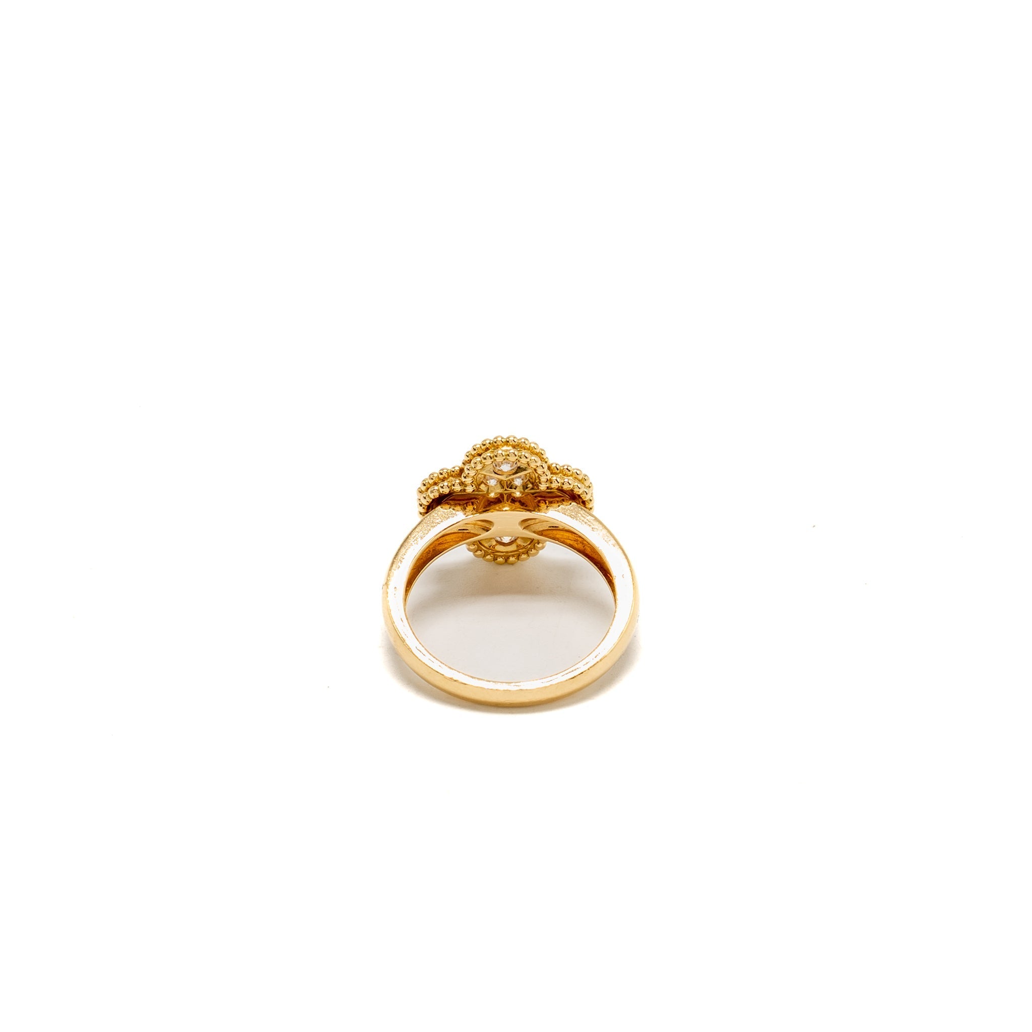 VAN CLEEF & ARPELS VINTAGE ALHAMBRA RING YELLOW GOLD, DIAMONDS
