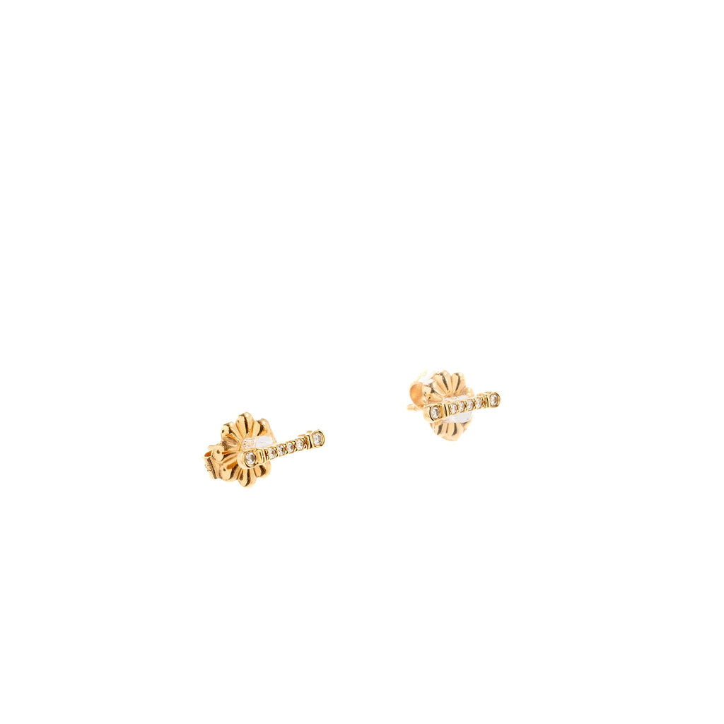 TIFFANY BAR STUD EARRINGS ROSE GOLD DIAMOND