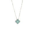 VAN CLEEF & ARPELS 2022 HOLIDAY CHRISTMAS LIMITED VINTAGE ALHAMBRA PENDANT WHITE GOLD / RHODONITE