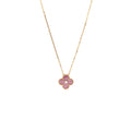 VAN CLEEF & ARPELS 2021 HOLIDAY PENDANT RHODONITE ROSE GOLD WITH DIAMOND