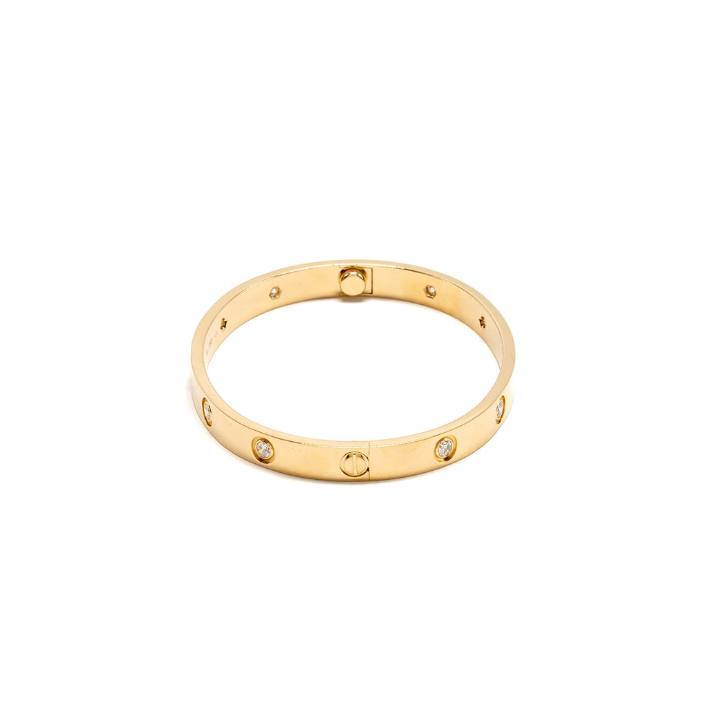 CARTIER BRACELET YELLOW GOLD, 10 DIAMONDS