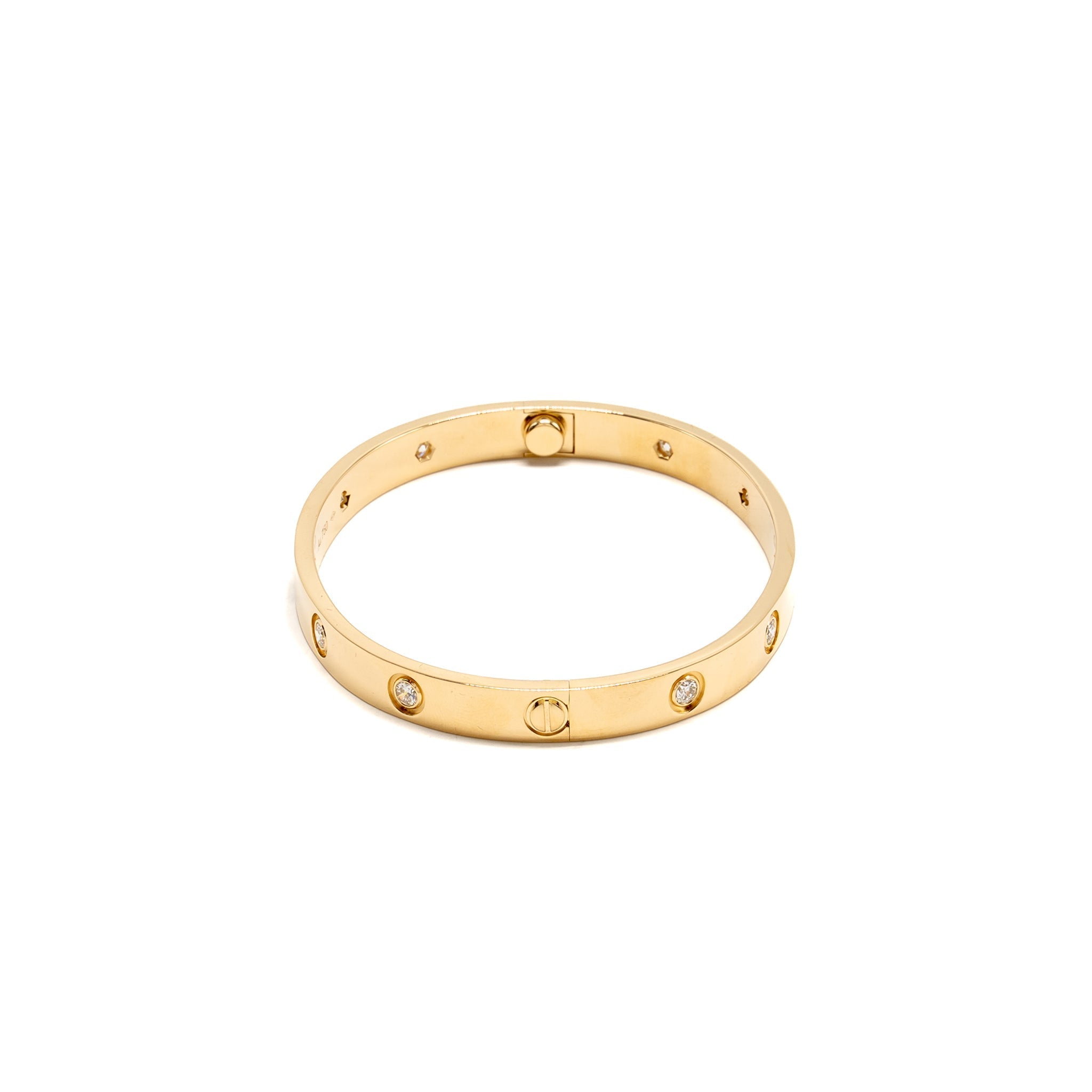 CARTIER BRACELET YELLOW GOLD, 10 DIAMONDS